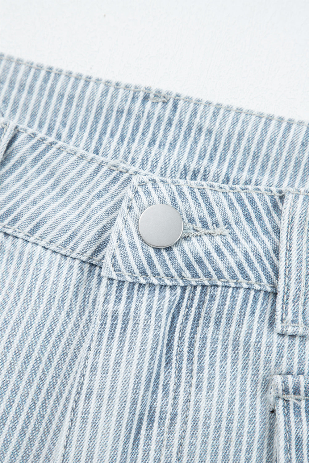 Pocket Cuffed Hem Wide Leg Jeans