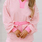Stripe Drop Shoulder  Skort 2pcs Outfit