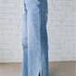 Slit Leg High Rise Drawstring Jeans