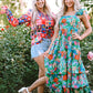 Floral Print  Ruffle Tiered Maxi Dress