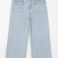 Pocket Cuffed Hem Wide Leg Jeans