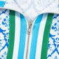 Print Collar Short Sleeve Summer Top