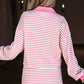 Stripe Drop Shoulder  Skort 2pcs Outfit