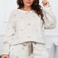 Plus Size Star Dropped Shoulder Top and Shorts Lounge Set